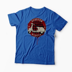 Tricou Scooter Riders  - Bărbați-Albastru Regal